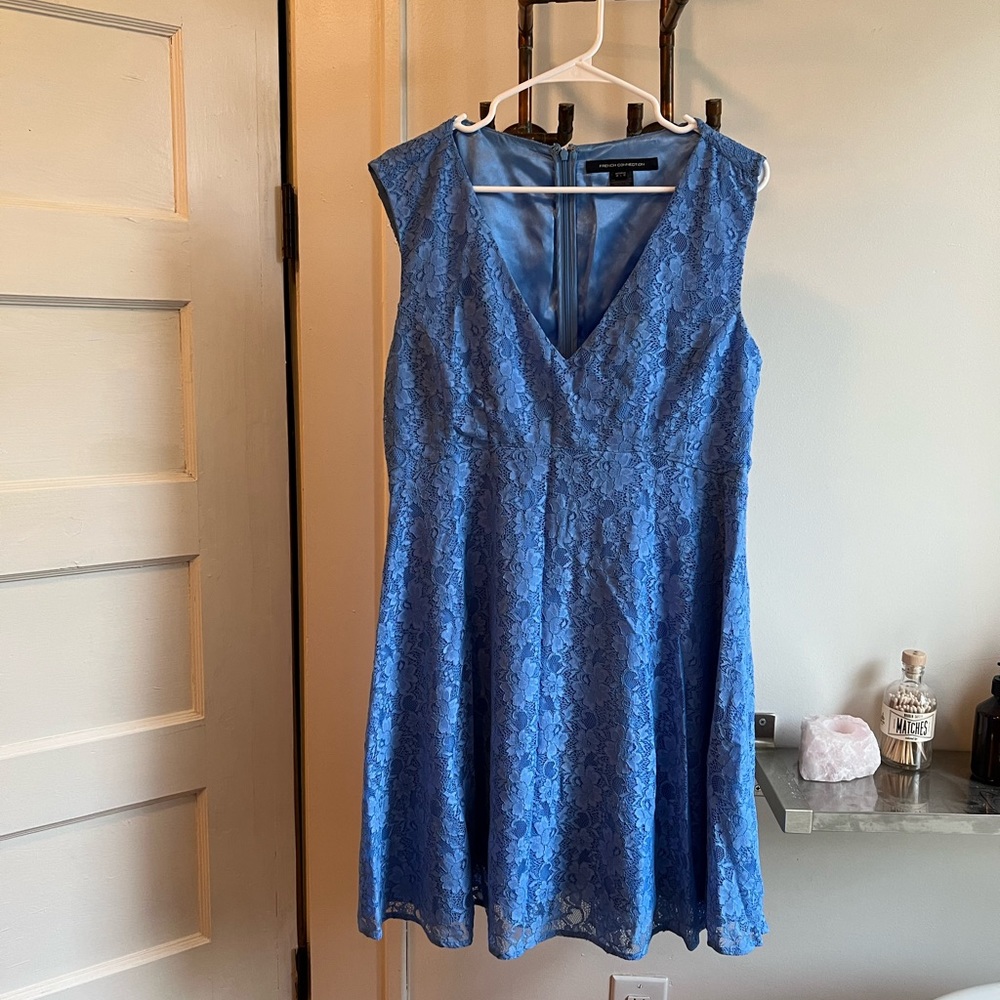 Lace overlay dress